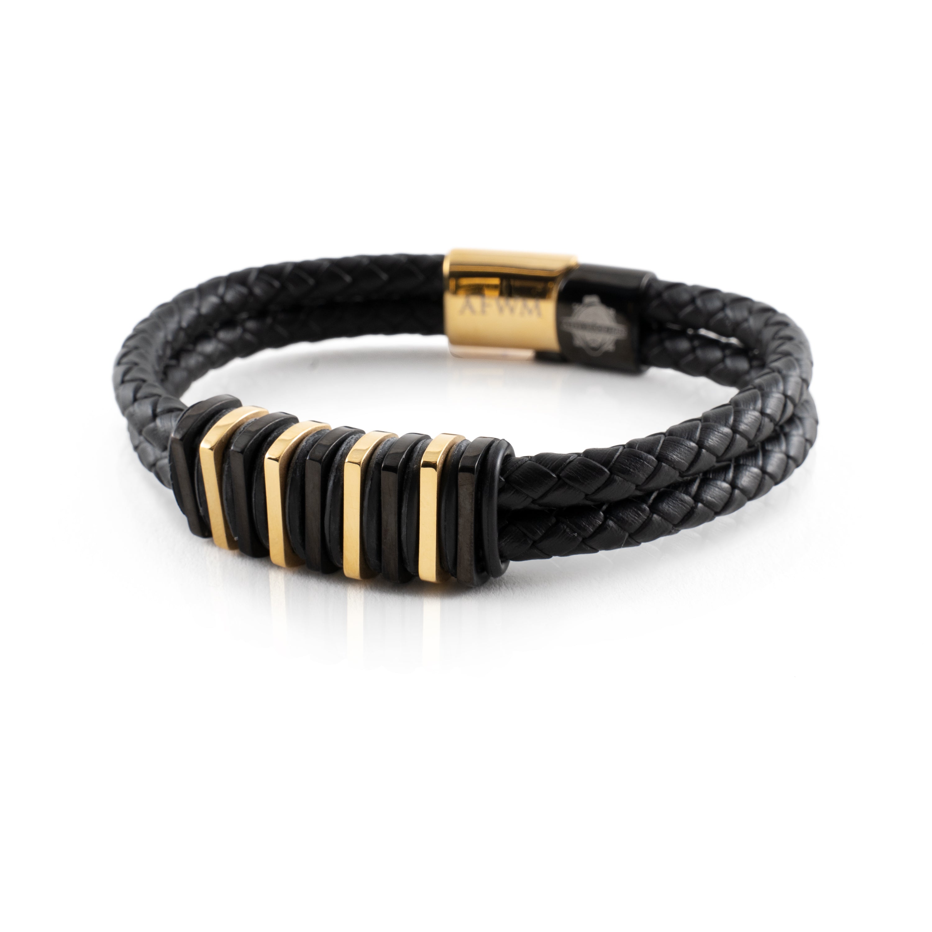 14K Real Gold Men's Gold Bracelet, Black Rope Men Bracelet for Daily Use,  Yellow Solid Gold Men Jewelry - Etsy