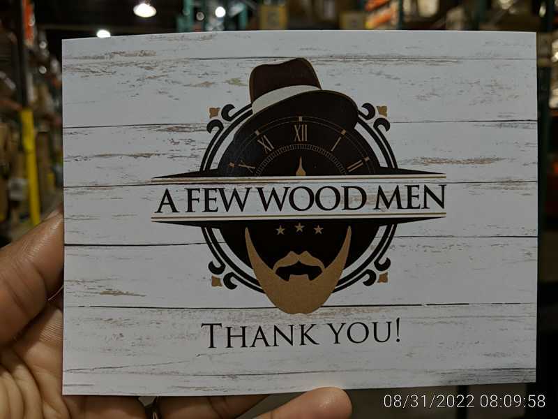 Thank You Card (regular) - A Few Wood Men 